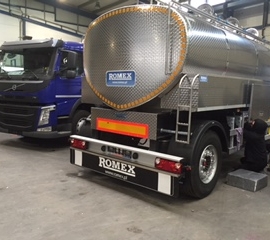 Tanks for the transport of raw milk Romex,Schwarte, Jansky..